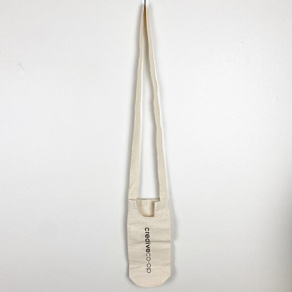 CREATIVE CO-OP | Canvas Water Bottle Phone Wallet Crossbody Holder Carryall Bag - Picture 6 of 10